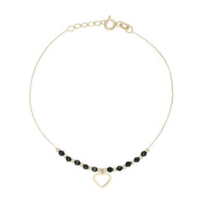Pulsera de oro con dije de corazón - Image 2