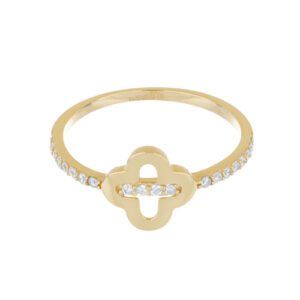 Anillo de oro en forma de flor - Image 2