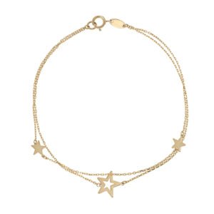 Pulsera de oro con estrellas y zirconias - Image 2