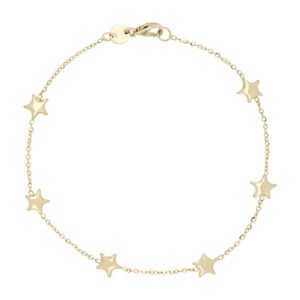 Pulsera de oro de estrellas ovaladas - Image 2