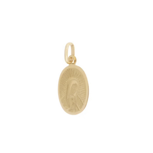Medalla de oro de la Virgen de Guadalupe. Medalla de oro de 14 kilates.