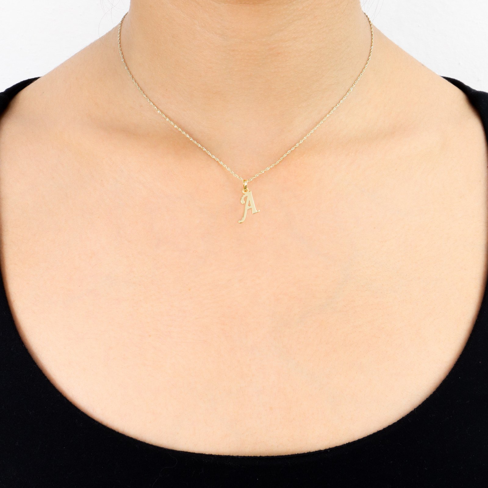 Dije inicial letra A oro 14k. - Imagen 4