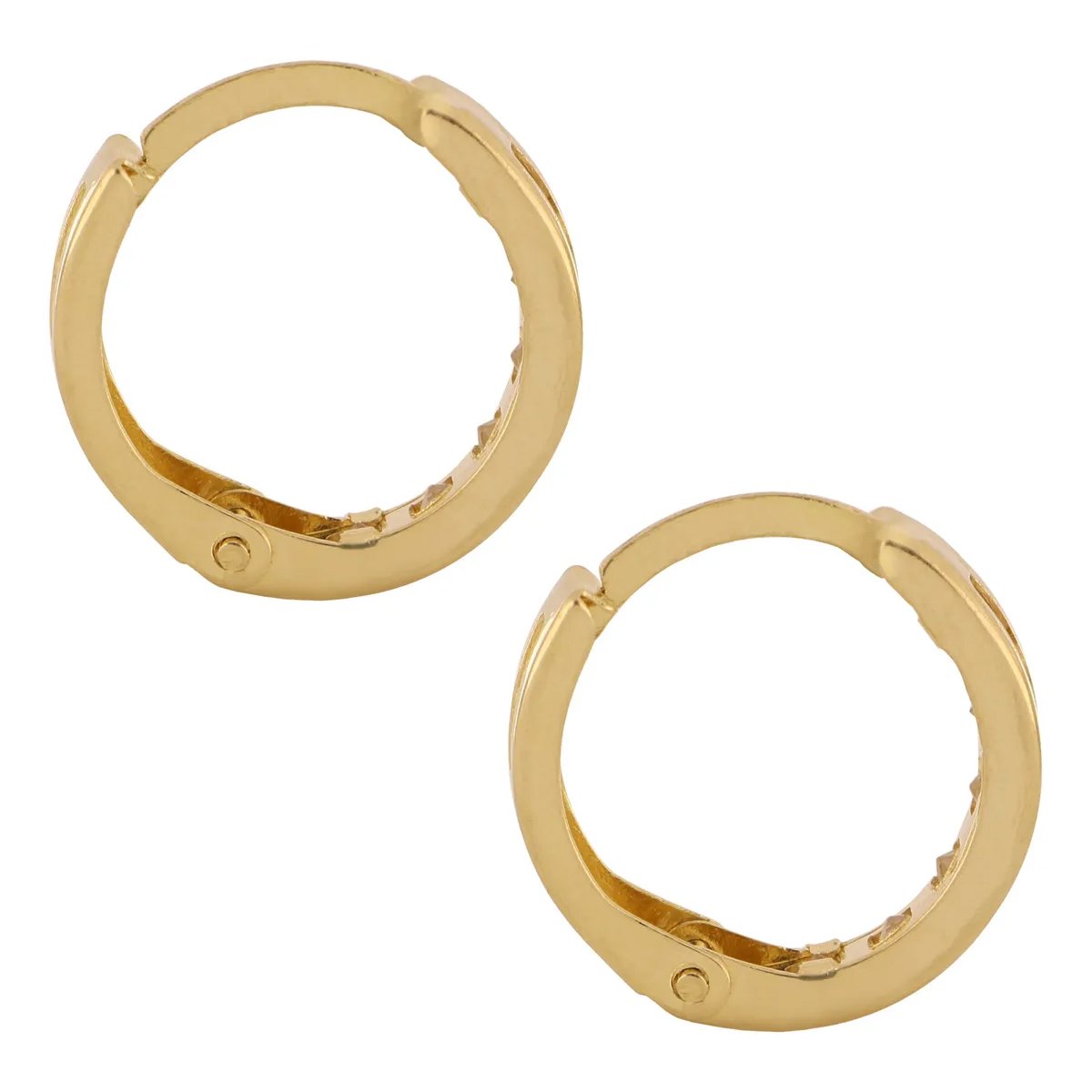 Huggies con circonia blanca de oro 10K | 1.3cm - Imagen 2