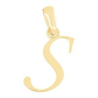 Dije inicial letra S oro 14k.