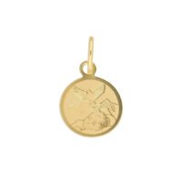 Medalla de Bautizo | Medalla de Oro Pulido en 14k (1cm)