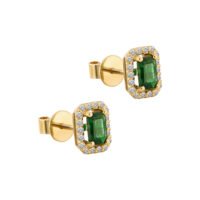 Aretes de oro con Esmeraldas
