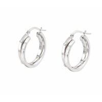 Aretes de oro blanco