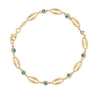 Pulseras de ojos turcos de oro - Pulsera ojo turco