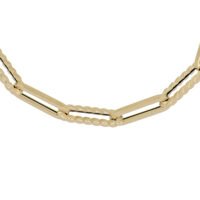 Pulsera con Cadena Paperclip Texturizada