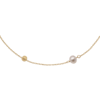 Pulseras con bolitas de oro