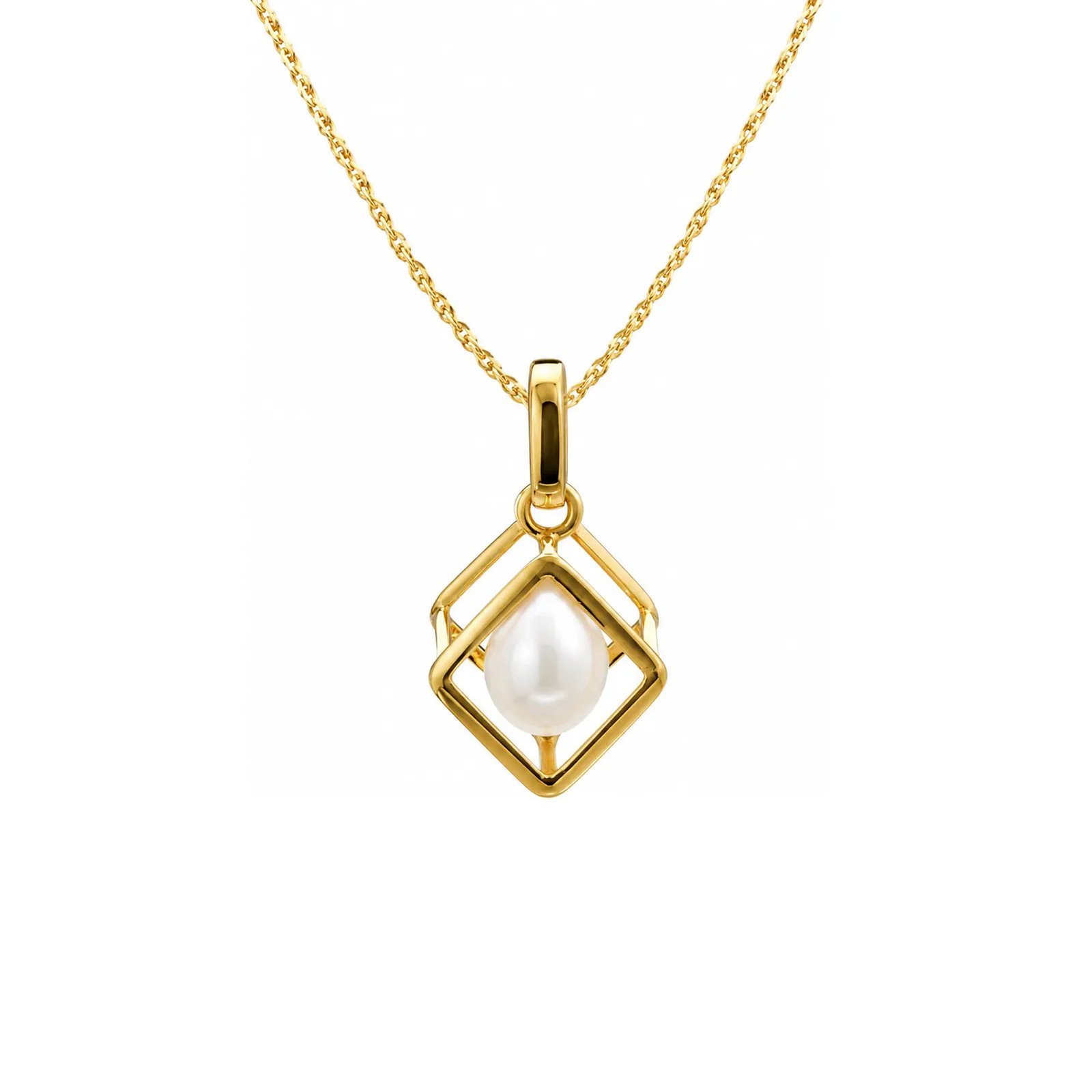 Dije geométrico de oro 14k - Imagen 3