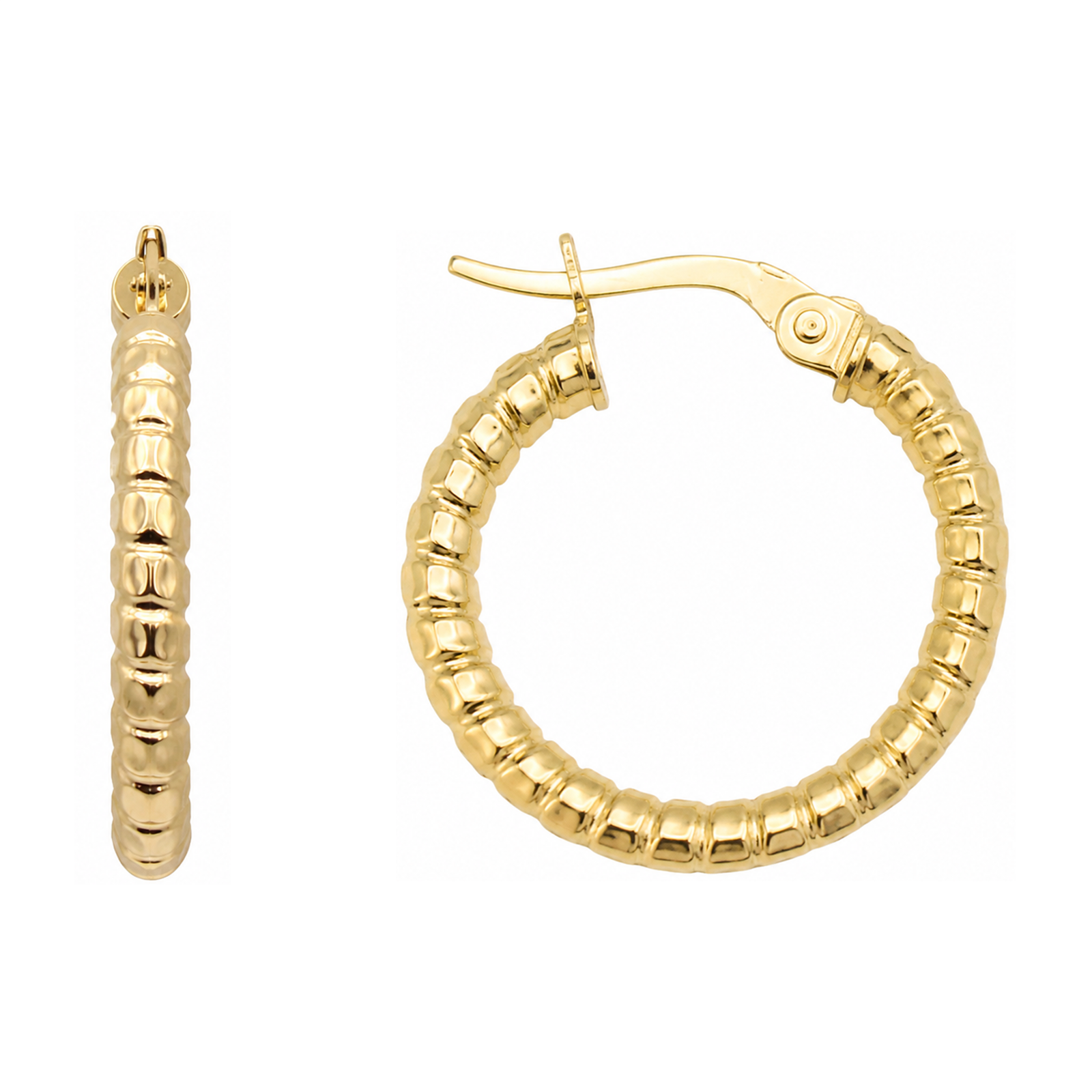 Hoops Aretes | hoops de oro - Imagen 2