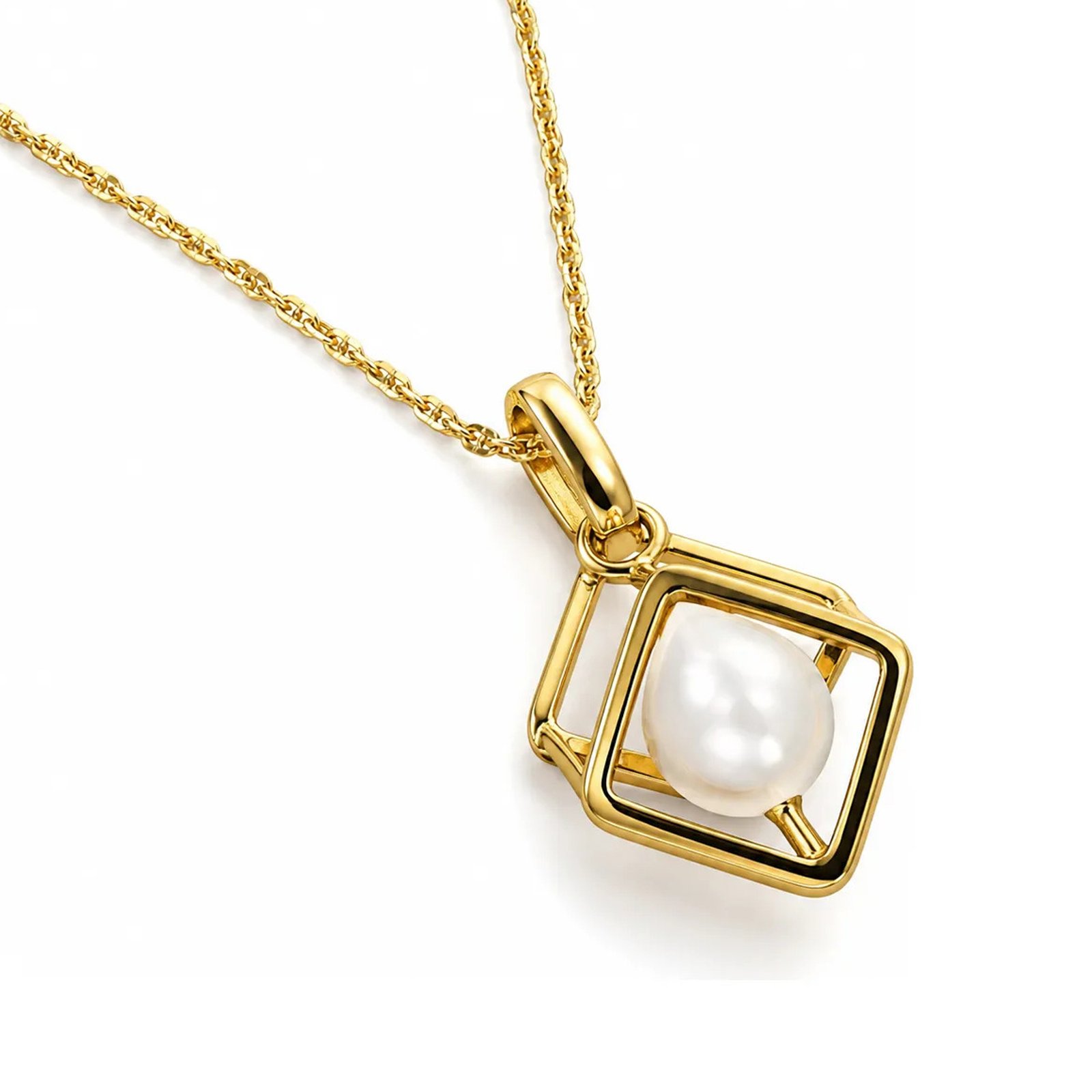 Dije geométrico de oro 14k - Imagen 2