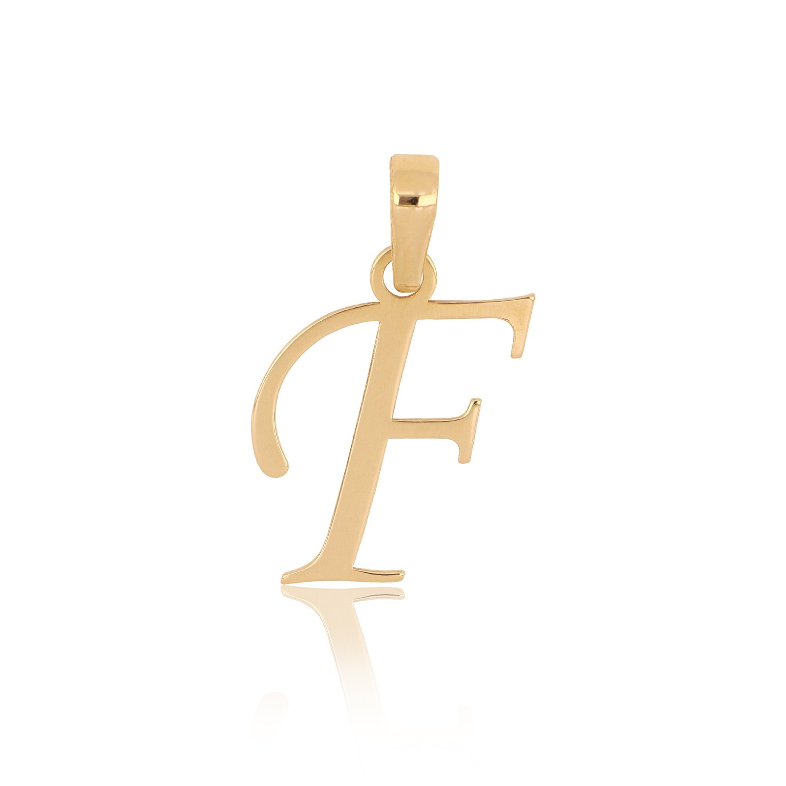 Dije letra F oro 14k | Letra F oro