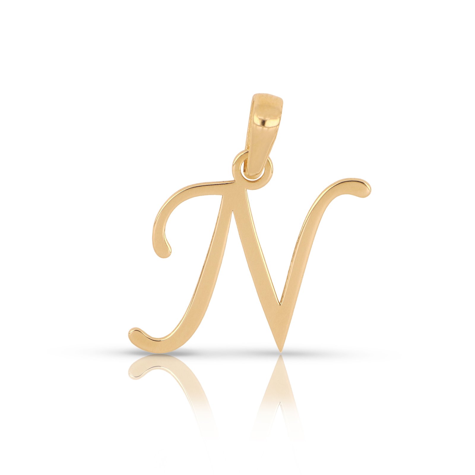 Dije letra N oro 14k | Letra N oro