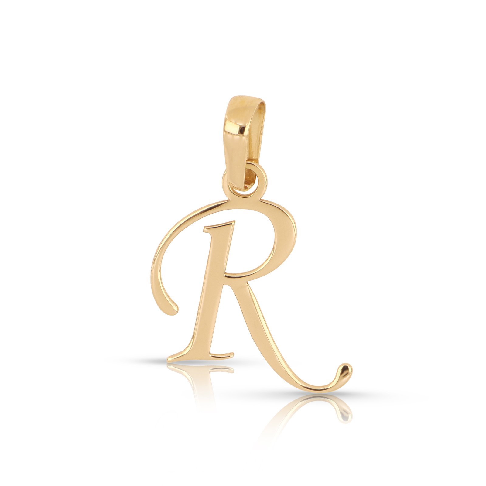 Dije letra R oro 14k | Dije de oro inicial R