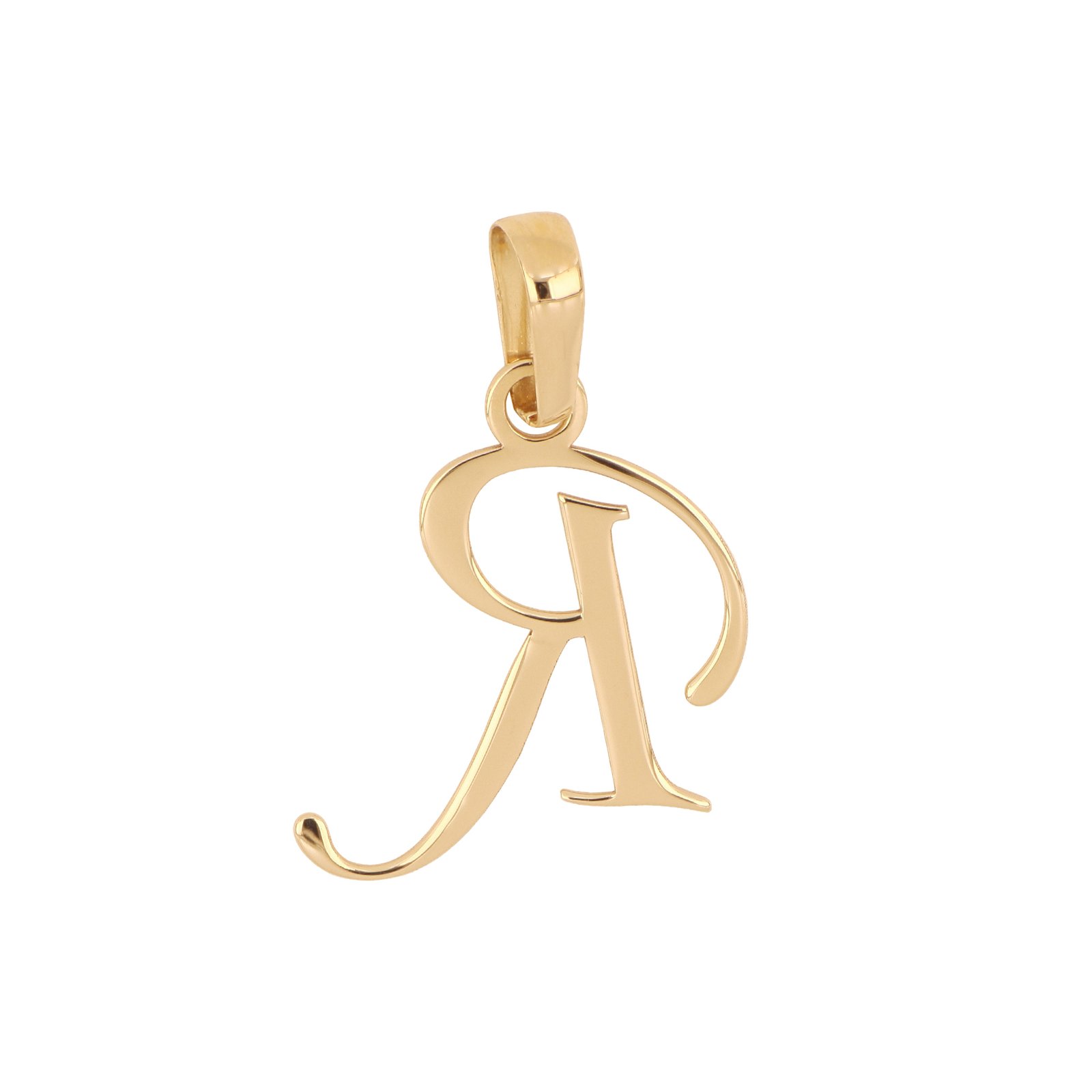 Dije letra R oro 14k | Dije de oro inicial R - Imagen 3