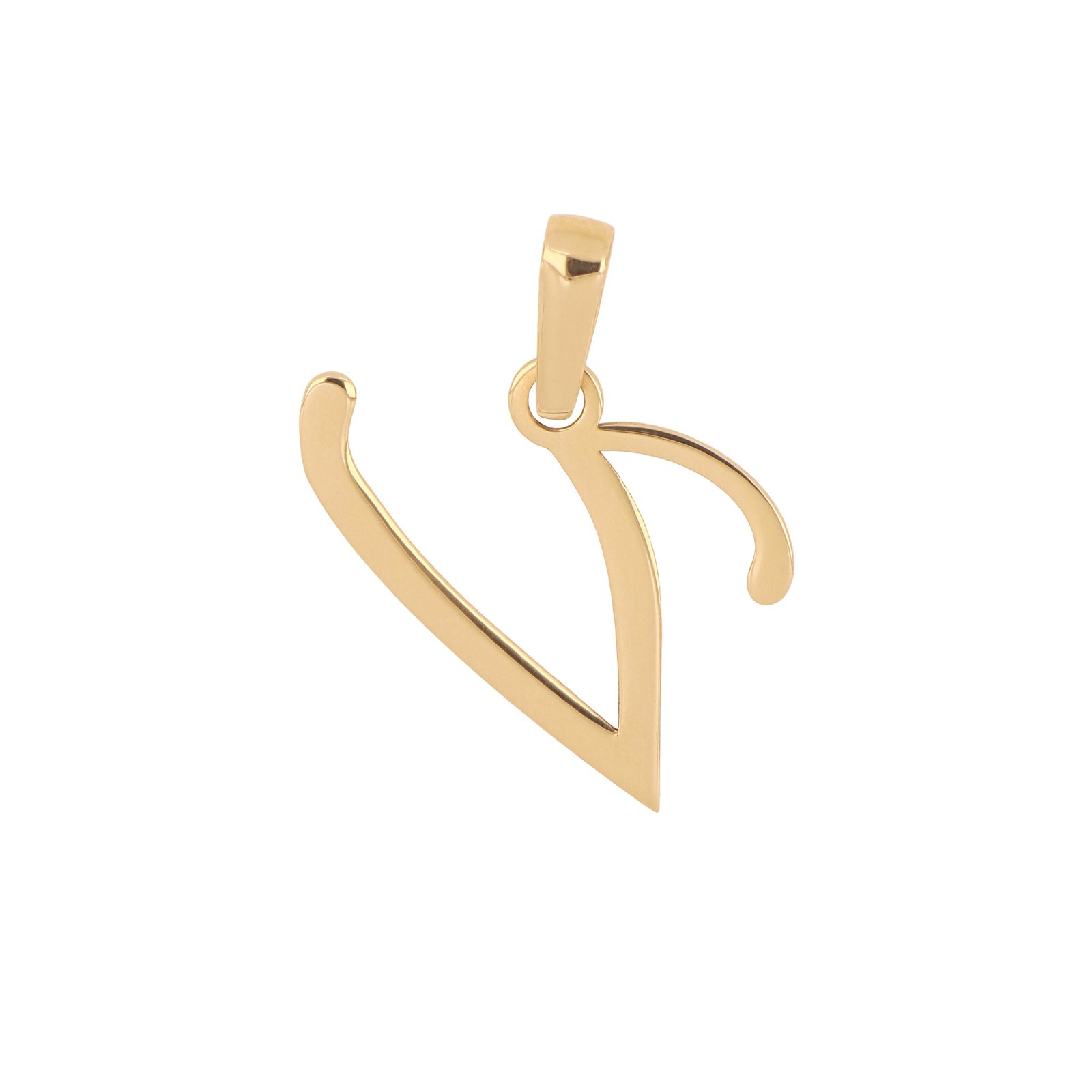 Dije letra V oro 14k | Dije letra V de oro - Imagen 3